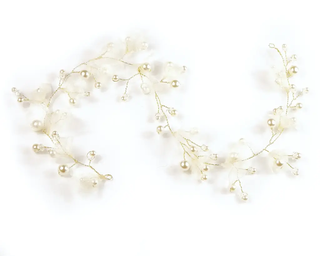 Hair Vine 20446 (Ivory/Silver-Plated)