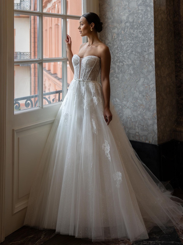 DE LUXE 10040 fine Glittertulle (30, IV/NUDE)